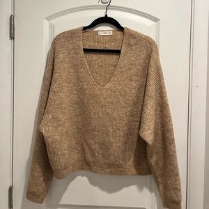 Mango slouchy v-neck sweater